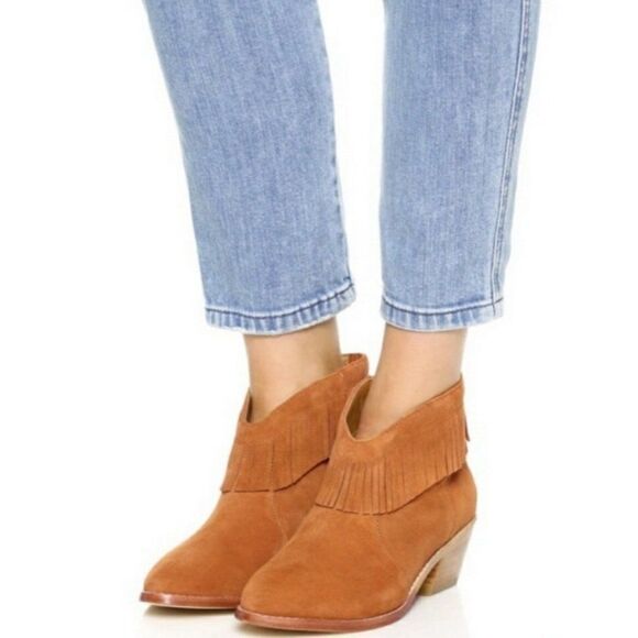 JOIE Makena Fringe Women's 37 US 7M Suede Leather Ankle Boot - Picture 8 of 9